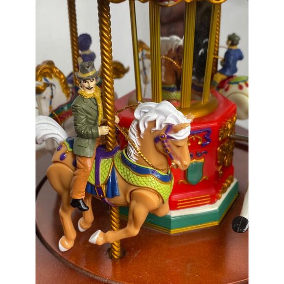 Mr. Christmas Gold Label Millennium Holiday Merry Go Round Musical Carousel - Picture 5 of 12